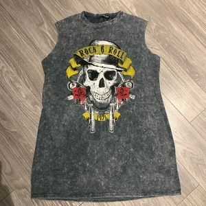 Fashionova Rock-N-Roll Shirt Dress - LG